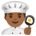 man cook, medium-dark skin tone